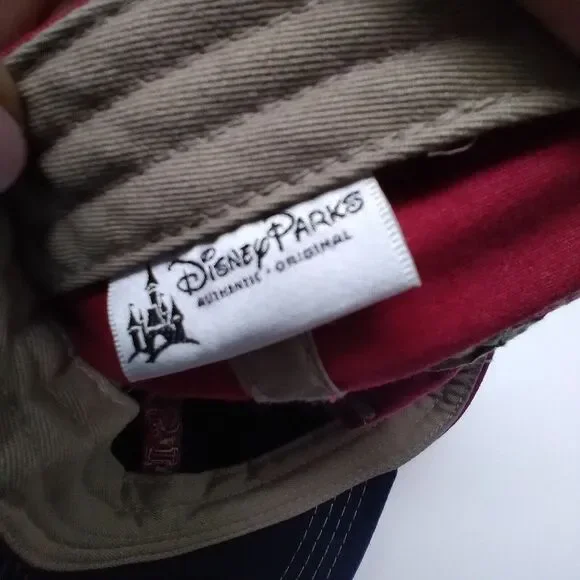 Disney Parks Disneyland baseball cap red navy distressed look - Picture 8 of 11